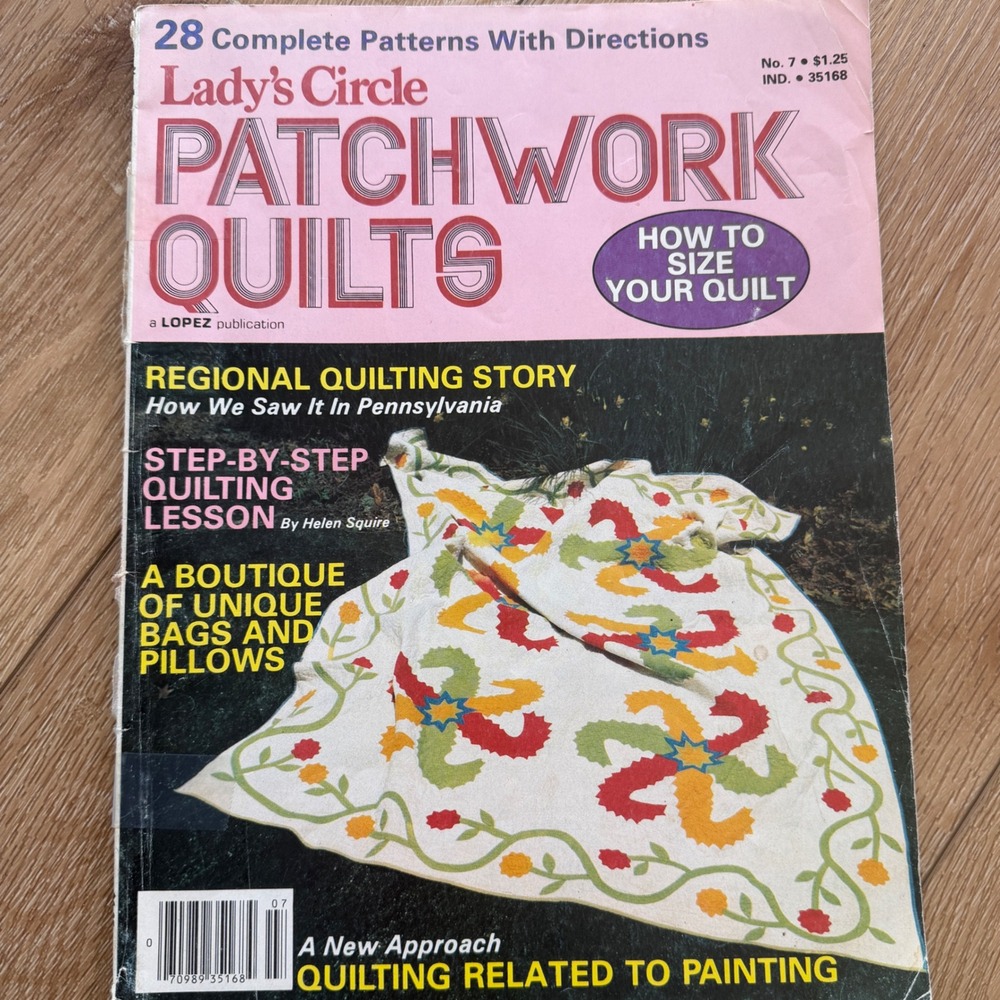 Vintage 1977 Lady's Circle Patchwork Quilts Magazine 28 Patterns Helen Squire